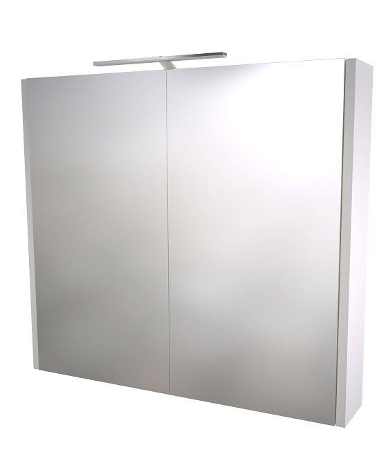 spoguļskapis ar apgaismojumu Serena, 600x140 mm, h=700 mm, 2D, spīdīgi balts